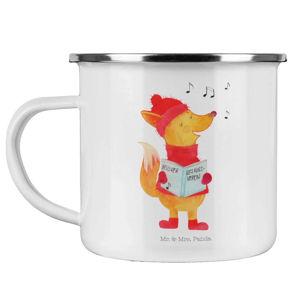 Kempingowy kubek emaliowany lis Śpiewak Emaille Tasse, Teetasse, Emaille Becher, Blechtasse, becher emaille, Tasse, Campingtasse, wandertasse, Teebecher, Tasse Emaille, metallbecher, Kaffeebecher, Emailletasse, blechbecher, Pott, Kaffeetasse, Reisebecher, Trinkbecher, Becher, wanderbecher, Campingbecher, emaillebecher, reisetasse, Metalltasse, Winter, Heiligabend, Nikolaus, Wintermotiv, Weihnachtsdeko, Weihnachten, Advent, Singen, Geschenk Sänger, Weihnachtslieder, Füchse, Sänger, Fuchs