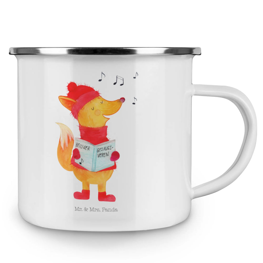Kempingowy kubek emaliowany lis Śpiewak Emaille Tasse, Teetasse, Emaille Becher, Blechtasse, becher emaille, Tasse, Campingtasse, wandertasse, Teebecher, Tasse Emaille, metallbecher, Kaffeebecher, Emailletasse, blechbecher, Pott, Kaffeetasse, Reisebecher, Trinkbecher, Becher, wanderbecher, Campingbecher, emaillebecher, reisetasse, Metalltasse, Winter, Heiligabend, Nikolaus, Wintermotiv, Weihnachtsdeko, Weihnachten, Advent, Singen, Geschenk Sänger, Weihnachtslieder, Füchse, Sänger, Fuchs