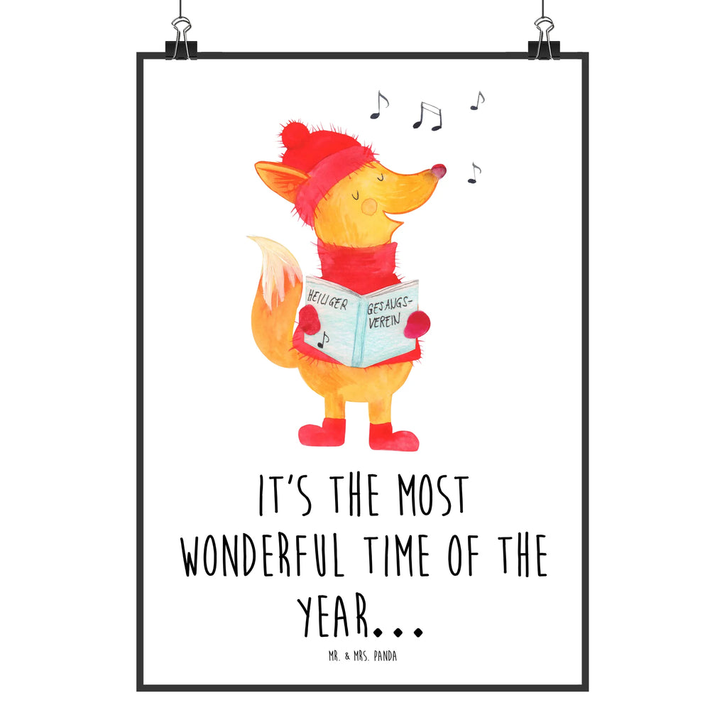 Poster Fuchs Sänger kunstposter, kunstdruck poster, Bild für Wand, Mr. & Mrs. Panda Poster, drucke, Kunstdruck, Posterdruck, grafikposter, kunst für die wand, Plakat, Bild, Wandbild, wanddeko, Poster, Wanddekoration, Wandschmuck, Designposter, Deko Bild, Wandposter, wandkunst, wanddruck, Wanddeko Bild, Wintermotiv, Heiligabend, Advent, Nikolaus, Weihnachtsdeko, Winter, Weihnachten, Geschenk Sänger, Füchse, Sänger, Fuchs, Singen, Weihnachtslieder