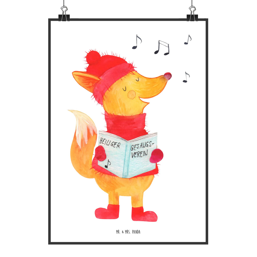 Poster Fuchs Sänger kunstposter, kunstdruck poster, Bild für Wand, Mr. & Mrs. Panda Poster, drucke, Kunstdruck, Posterdruck, grafikposter, kunst für die wand, Plakat, Bild, Wandbild, wanddeko, Poster, Wanddekoration, Wandschmuck, Designposter, Deko Bild, Wandposter, wandkunst, wanddruck, Wanddeko Bild, Wintermotiv, Heiligabend, Advent, Nikolaus, Weihnachtsdeko, Winter, Weihnachten, Geschenk Sänger, Füchse, Sänger, Fuchs, Singen, Weihnachtslieder
