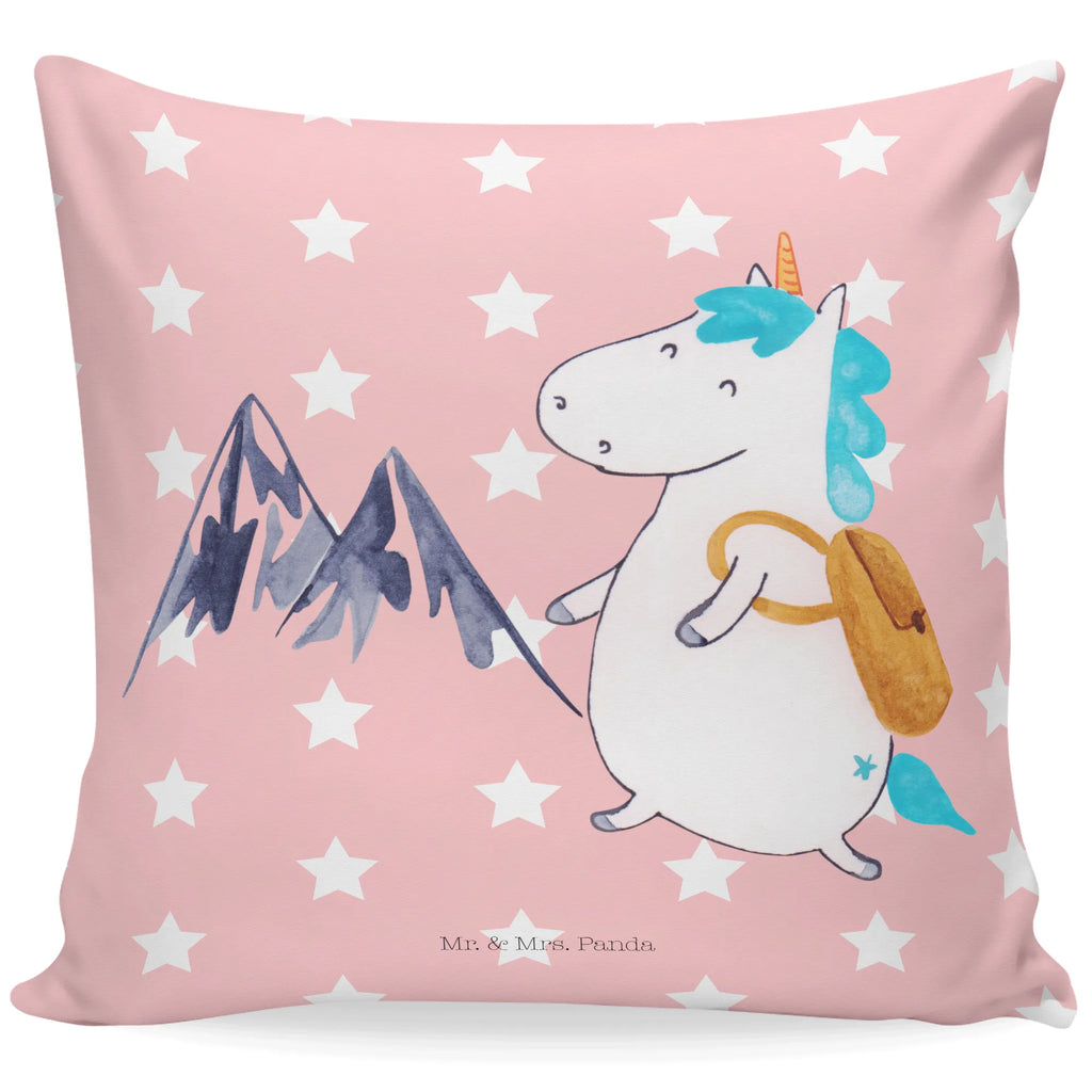 Cushion unicorn climber pillows, cushion, pad, 40x40, 40 x 40, sofa, soft, bed, couch, Pillow, settee, bedroom, pillow case, fluffy, unicorn, unicorns, mountains, adventurer, adventure, vacation, english, world traveler, travel, Einhorn, explorer, world trip, mountaineer