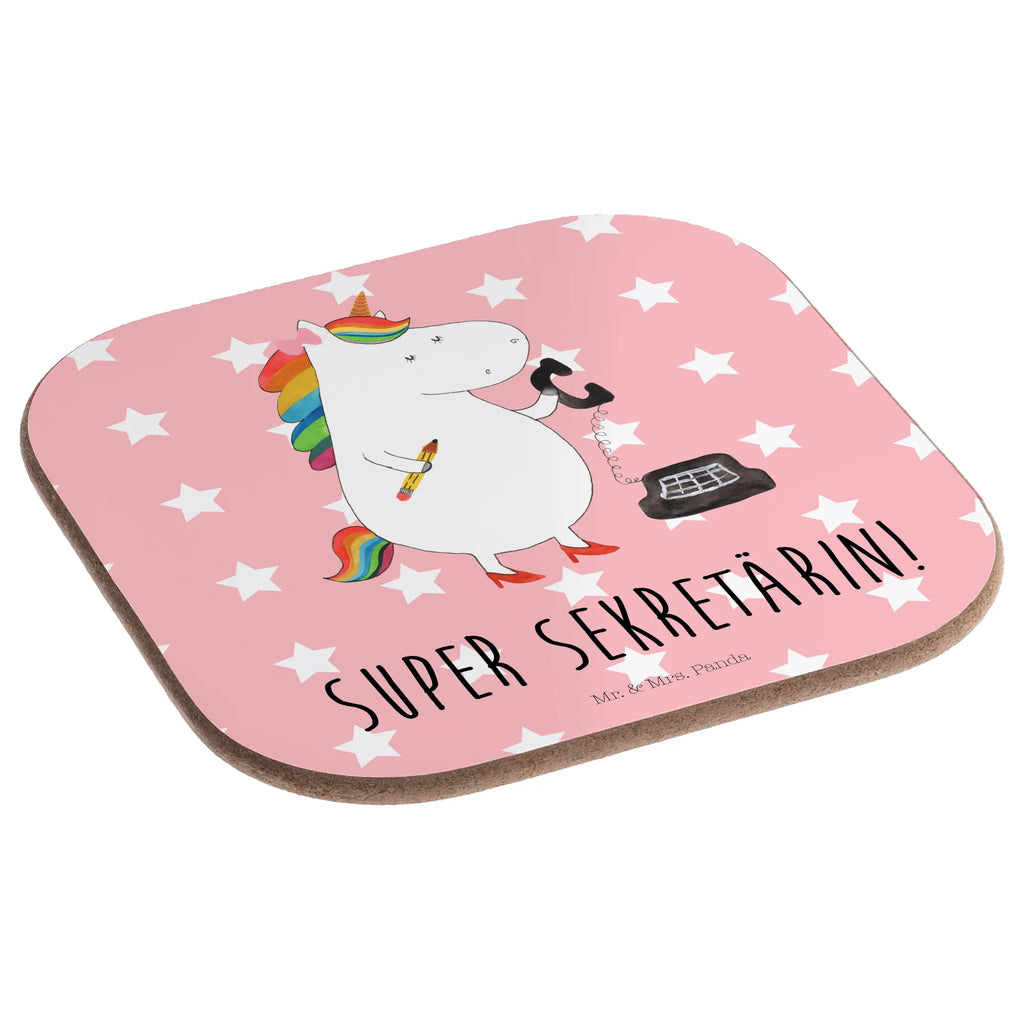 Square coaster unicorn secretary Coasters, glass coasters, breakfast, gifts, presents, gift, party, unicorn, unicorns, Secretary, office worker, secretary present, gift colleg, attorney, tax office, office help, office