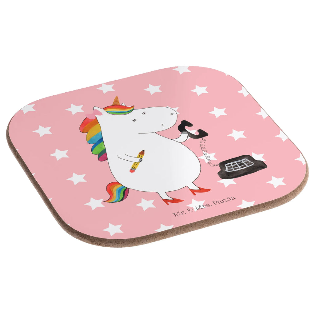 Square coaster unicorn secretary Coasters, glass coasters, breakfast, gifts, presents, gift, party, unicorn, unicorns, Secretary, office worker, secretary present, gift colleg, attorney, tax office, office help, office