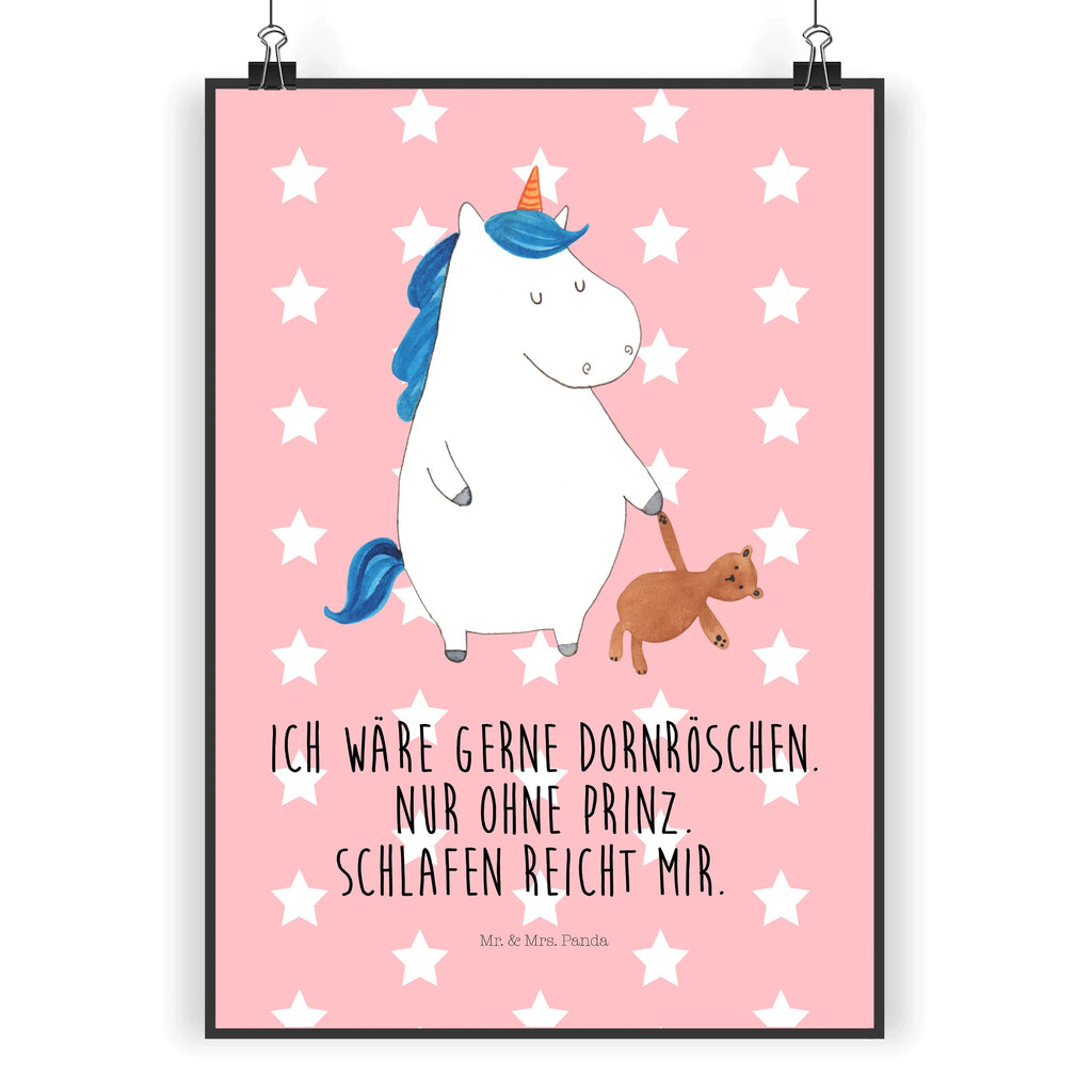 Poster unicorn teddy wanddeko, Plakat, Poster, Designposter, Mr. & Mrs. Panda Poster, wanddruck, Wandbild, Deko Bild, drucke, Wanddekoration, Wandposter, Posterdruck, wandkunst, Bild, Kunstdruck, kunst für die wand, kunstdruck poster, Bild für Wand, grafikposter, Wandschmuck, Wanddeko Bild, kunstposter, Einhorn Deko, Einhörner, Einhorn, Unicorn, Single, Bett, schlafen, Freundin, Singleleben, Träumen, Gute Nacht