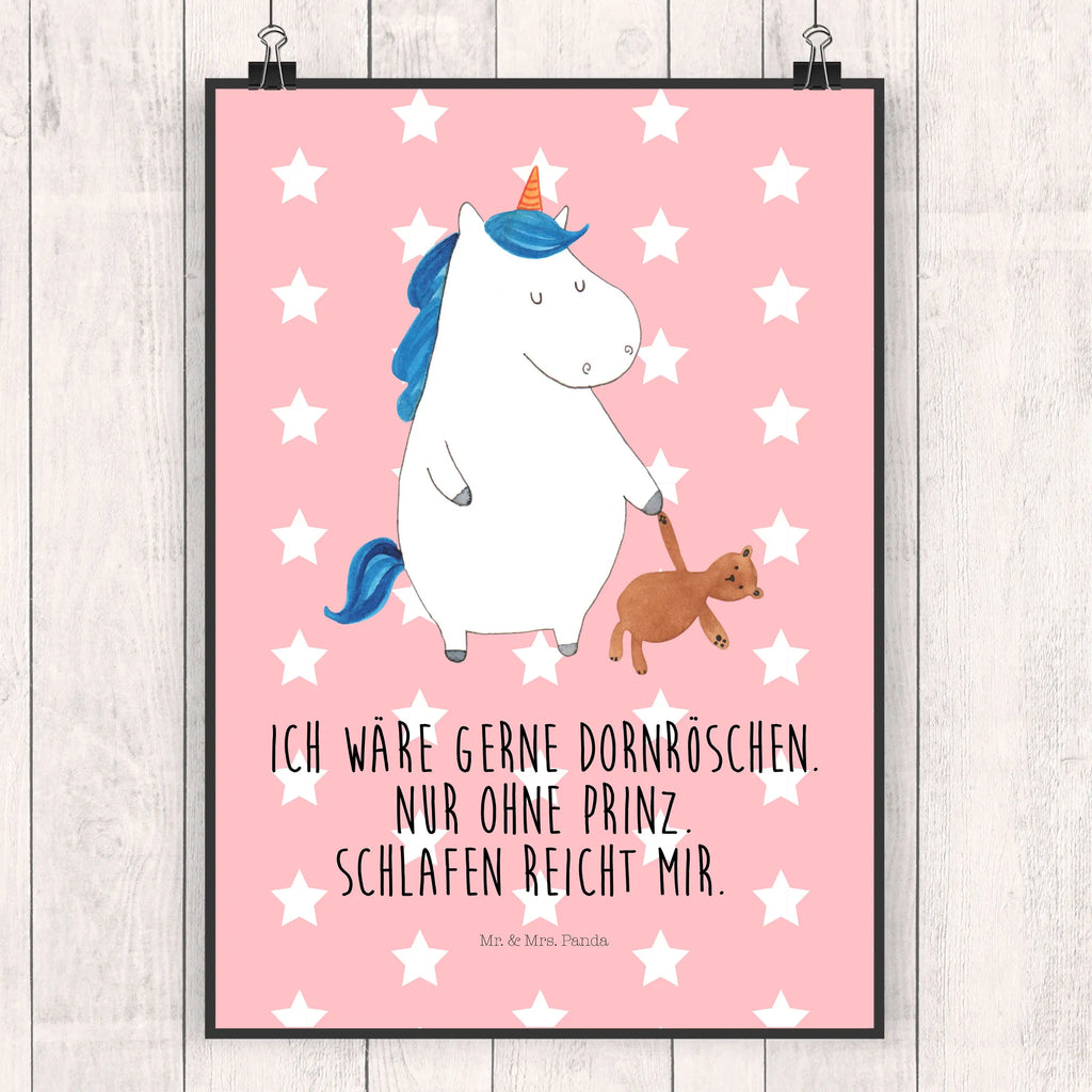 Poster unicorn teddy wanddeko, Plakat, Poster, Designposter, Mr. & Mrs. Panda Poster, wanddruck, Wandbild, Deko Bild, drucke, Wanddekoration, Wandposter, Posterdruck, wandkunst, Bild, Kunstdruck, kunst für die wand, kunstdruck poster, Bild für Wand, grafikposter, Wandschmuck, Wanddeko Bild, kunstposter, Einhorn Deko, Einhörner, Einhorn, Unicorn, Single, Bett, schlafen, Freundin, Singleleben, Träumen, Gute Nacht