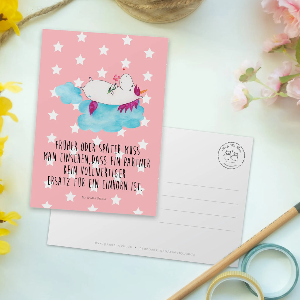 Postcard unicorn In love card, invitation card, postcards, gift card, Postcard, letter, gift, paper, invitation, unicorn, unicorns, Unicorns, Unicorn, Love, Love Proof, cloud, Girlfriend present, girlfriend gift