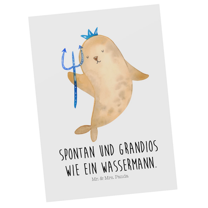 Postkarte Sternzeichen Wassermann