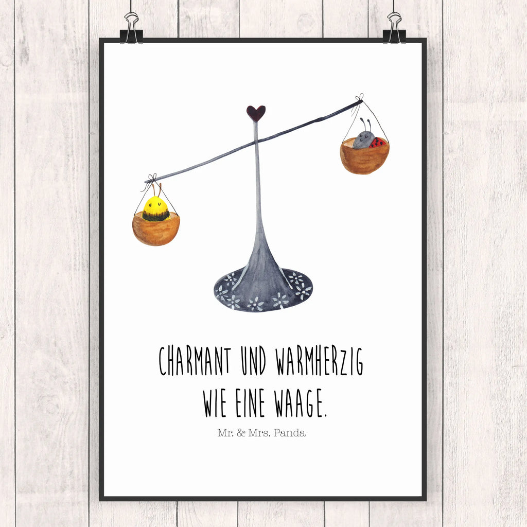 Poster Star sign Scale Wanddeko Bild, Wandschmuck, Poster, grafikposter, kunstposter, wanddruck, Bild, drucke, wandkunst, Wandposter, Bild für Wand, kunst für die wand, Kunstdruck, Posterdruck, wanddeko, Wandbild, Deko Bild, kunstdruck poster, Mr. & Mrs. Panda Poster, Plakat, Wanddekoration, Designposter, Aszendent, Astrologie, Horoskop, Tierkreiszeichen, Sternzeichen, Gleichgewicht, Waage Sternzeichen, Waage, Hummel, Geschenk September, Marienkäfer, Waage Geschenk, Geburtstag Oktober, Biene, Geschenk Oktober, Geburtstag September