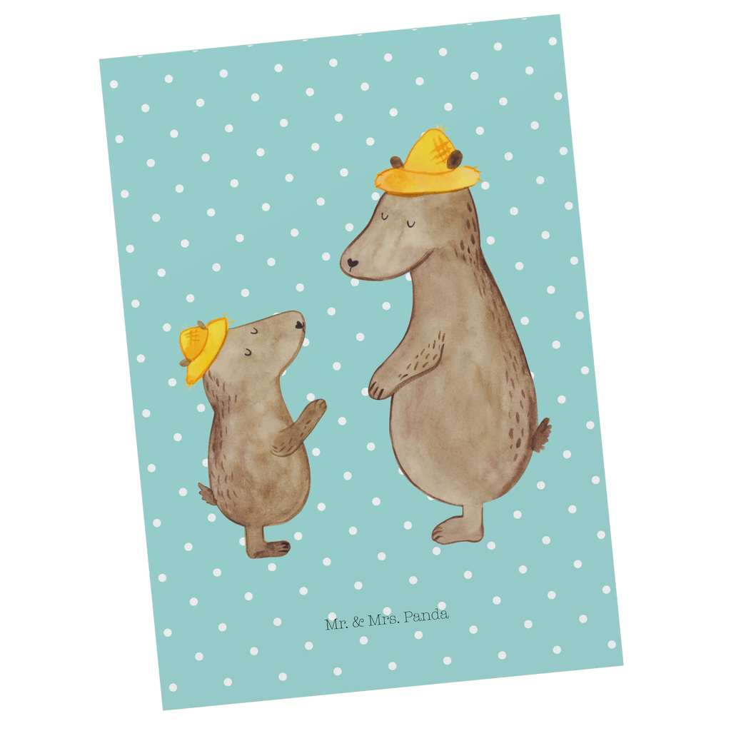 Pocztówka Niedźwiedzie z kapeluszami Designkarte, Motivkarte, Grußkarte, Fotokarte, Postkarte, Postkarten, Kunstkarten, bildkarte, einzelkarte, Ansichtskarte, spruchkarte, kunstkarte, Ansichtskarten, Opa, Familie, Muttertag, Mama, Schwester, Oma, Papa, Vatertag, Bruder, Paps, Papi, Bär, Vorbild, Bären, Söhne, Family, Kinder, Daddy, Lieblingsmensch, Kind, Vater-Sohn, Sohn, Dad, Vater