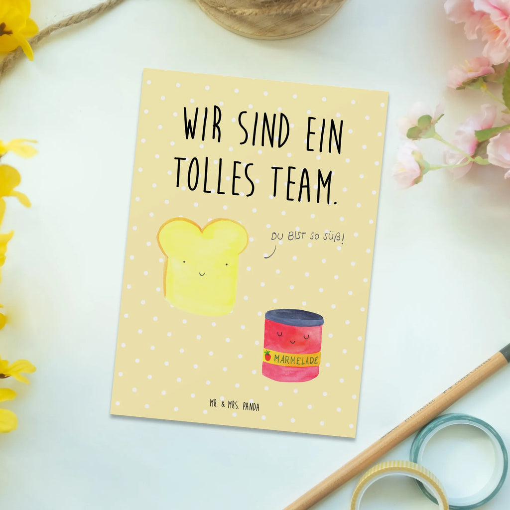 Postcard toast jam Einladungskarte, Ansichtskarte, Geburtstagskarte, Grußkarte, Dankeskarte, Einladung, Karte, Einladungskarten Geburtstag, Einladung Geburtstag, Ansichtskarten, Geschenkkarte, Postkarte, Tiermotive, Gute Laune, lustige Sprüche, Tiere, süß, Küche Spruch, süße Postkarte, Frühstück Einladung, Küche Deko, Brot, Toastbrot, Dreamteam, Toast, Marmelade