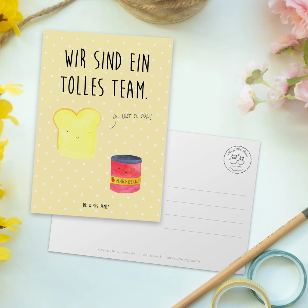 Postcard toast jam Einladungskarte, Ansichtskarte, Geburtstagskarte, Grußkarte, Dankeskarte, Einladung, Karte, Einladungskarten Geburtstag, Einladung Geburtstag, Ansichtskarten, Geschenkkarte, Postkarte, Tiermotive, Gute Laune, lustige Sprüche, Tiere, süß, Küche Spruch, süße Postkarte, Frühstück Einladung, Küche Deko, Brot, Toastbrot, Dreamteam, Toast, Marmelade