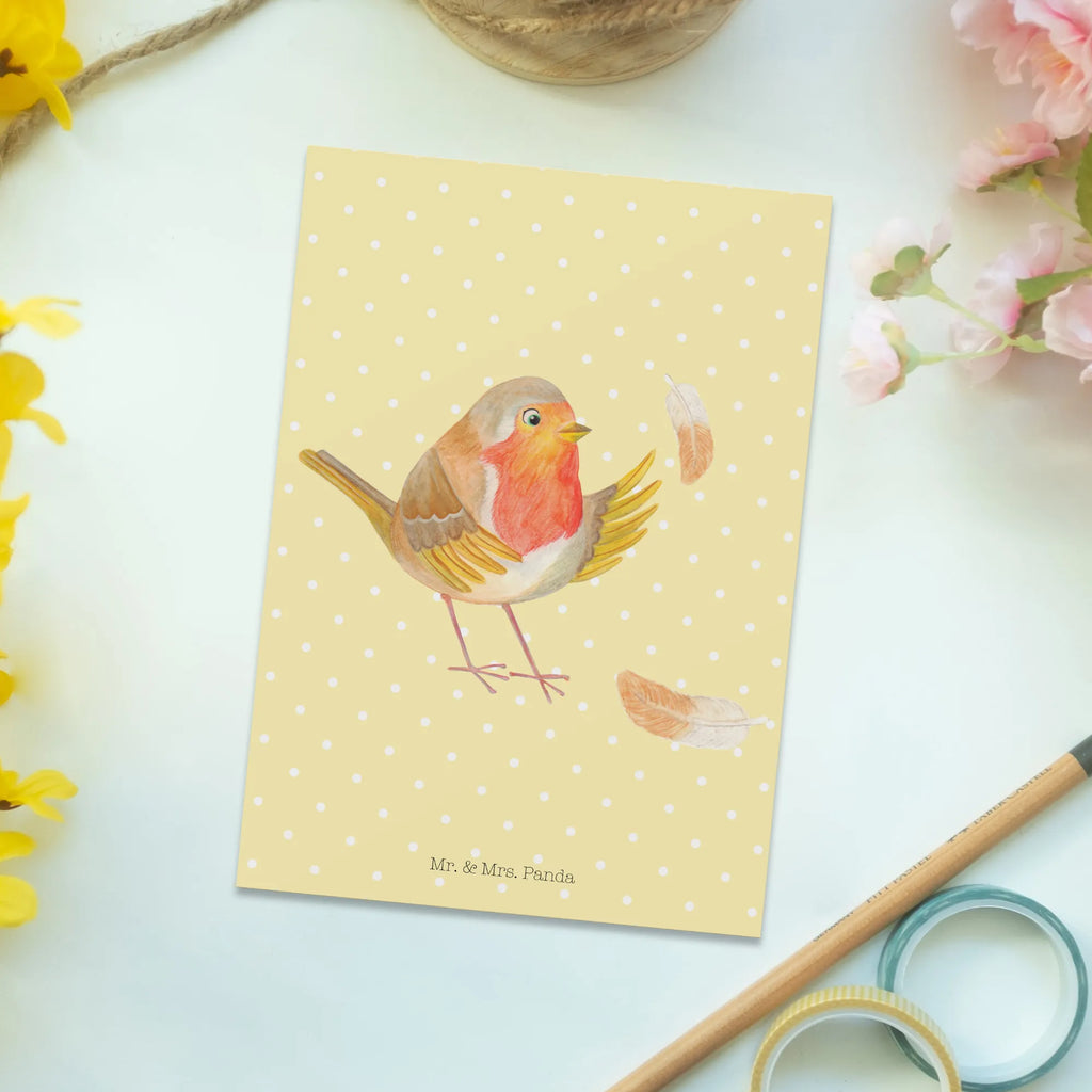 Postcard robin feathers Ansichtskarten, Designkarte, kunstkarte, Postkarte, Fotokarte, Motivkarte, bildkarte, Postkarten, Kunstkarten, Ansichtskarte, einzelkarte, Grußkarte, spruchkarte, Tiere, Tiermotive, Lustige Sprüche, Gute Laune, Spruch Mut, fliegen, Vogel, Rotkehlchen, Motivation Sprüche, Motivationsbilder, What If I Fall, Spruch Motivation