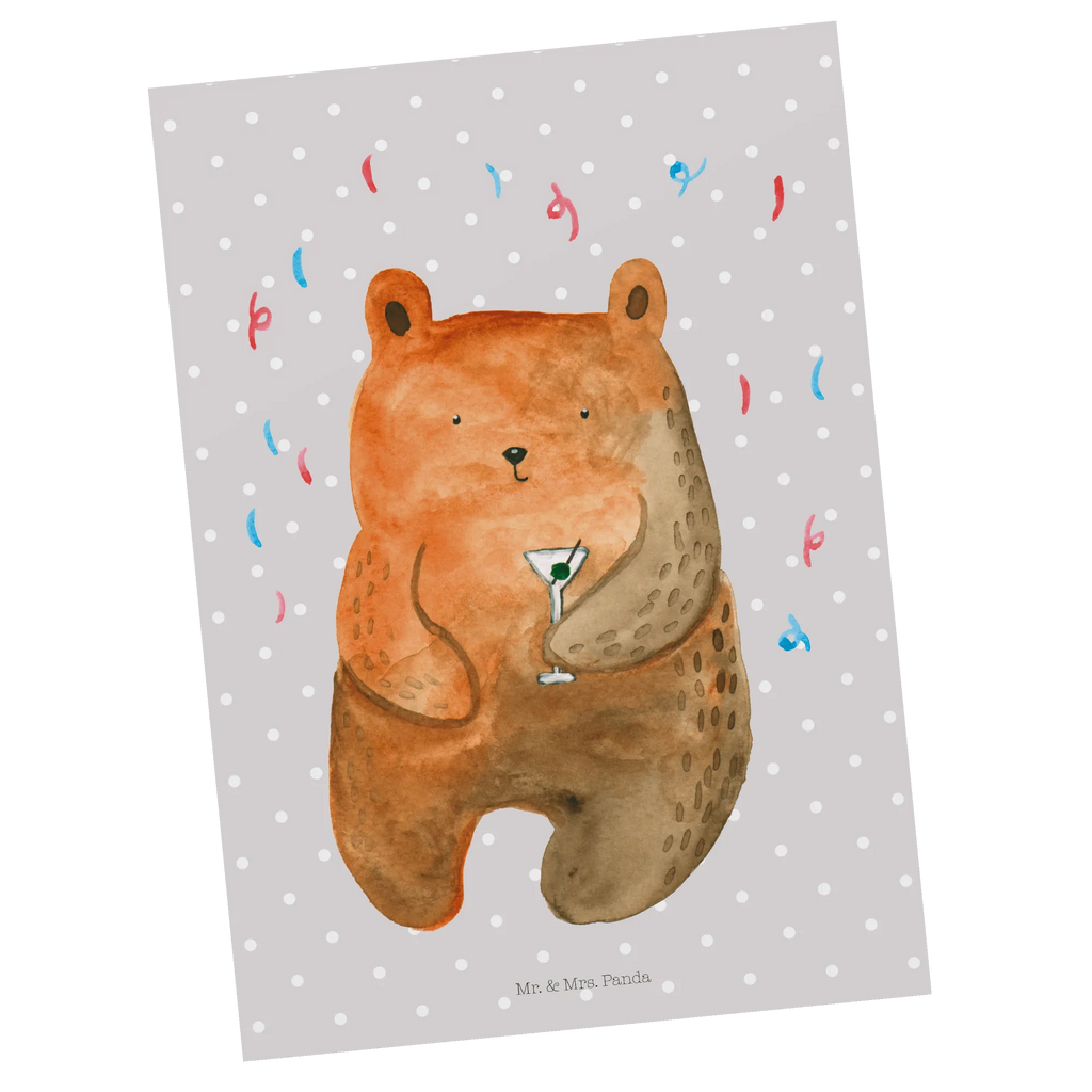 Postcard bear party kunstkarte, Postkarten, Designkarte, spruchkarte, bildkarte, Fotokarte, Motivkarte, Ansichtskarte, einzelkarte, Kunstkarten, Postkarte, Ansichtskarten, Grußkarte, Teddy, Teddybär, Bär, Lustig, Party, Mitbringsel, Abfeiern, Geburtstag, Gute Laune, Geburtstagsgeschenk, Feiern, Geschenk