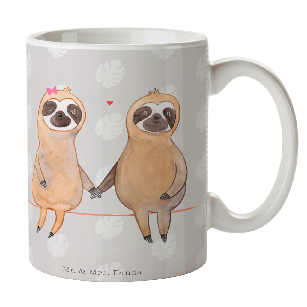 Tasse Faultier Pärchen Teetasse, Tasse, Keramiktasse, Geschenktasse, Porzellantasse, Tasse mit Motiven, Kaffeetasse, Tasse mit Zitaten, Bürotasse, Faultier, Faultier Geschenk, Faultier Deko, Faultierpärchen, Langsamkeit, faul, verliebt, Faultierliebe, Liebespaar, Faultiere, Liebe, Beziehung, gemeinsam, relaxen, Lieblingstier, Pärchen, verlobt