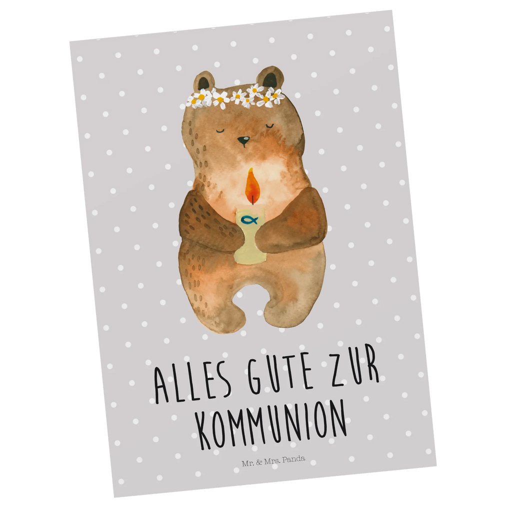 Postcard bear communion Ansichtskarten, Einladungskarten Geburtstag, Grußkarte, Karte, Dankeskarte, Geburtstagskarte, Postkarte, Einladung, Einladung Geburtstag, Geschenkkarte, Einladungskarte, Ansichtskarte, Bär, Teddy, Teddybär, katholisch, Kommunion, Taufkerze, Gottes Segen