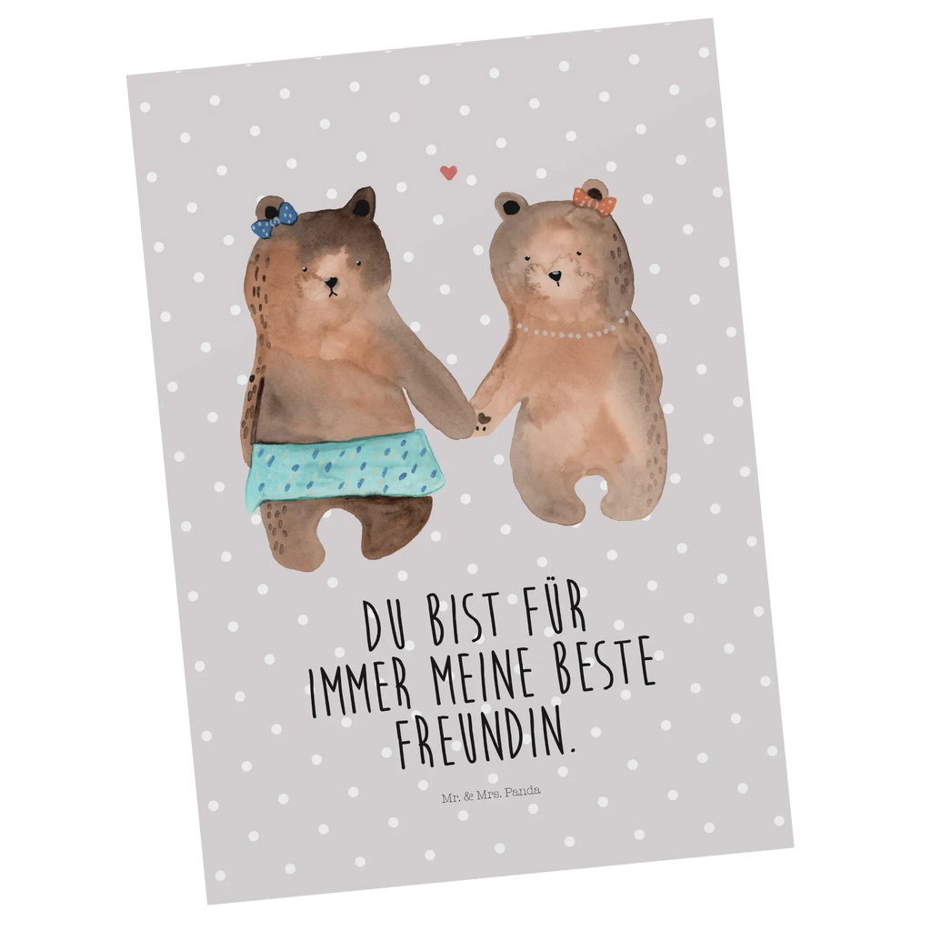 Pocztówka Niedźwiedź przyjaciółka Einladungskarte, Dankeskarte, Geburtstagskarte, Ansichtskarten, Ansichtskarte, Karte, Postkarte, Grußkarte, Einladungskarten Geburtstag, Einladung Geburtstag, Geschenkkarte, Einladung, Bär, Teddy, Teddybär, Bär Freundin Beste Freund Liebe Liebesbeweis Verliebt Kumpel Kumpeliene