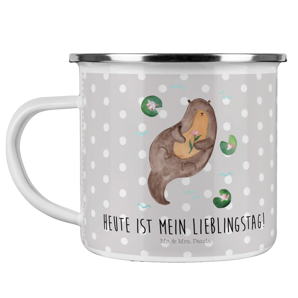 Kempingowy kubek emaliowany wydra lilia wodna metallbecher, Tasse Emaille, Blechtasse, Emaille Tasse, Trinkbecher, Teetasse, Kaffeebecher, Campingbecher, Reisebecher, Metalltasse, becher emaille, Campingtasse, wanderbecher, Emaille Becher, Teebecher, reisetasse, wandertasse, Pott, emaillebecher, blechbecher, Emailletasse, Becher, Kaffeetasse, Tasse, Otter, Seeotter, Fischotter, Otter Seeotter See Otter