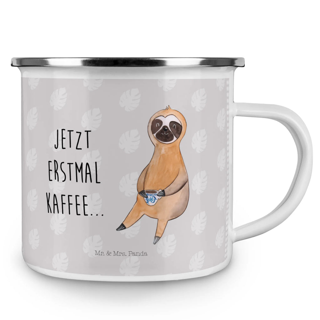 Kempingowy kubek emaliowany Leniwiec kawa Leniwiec, prezent z leniwcem, dekoracja z leniwcem