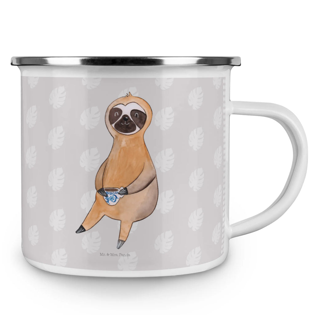 Kempingowy kubek emaliowany Leniwiec kawa Leniwiec, prezent z leniwcem, dekoracja z leniwcem