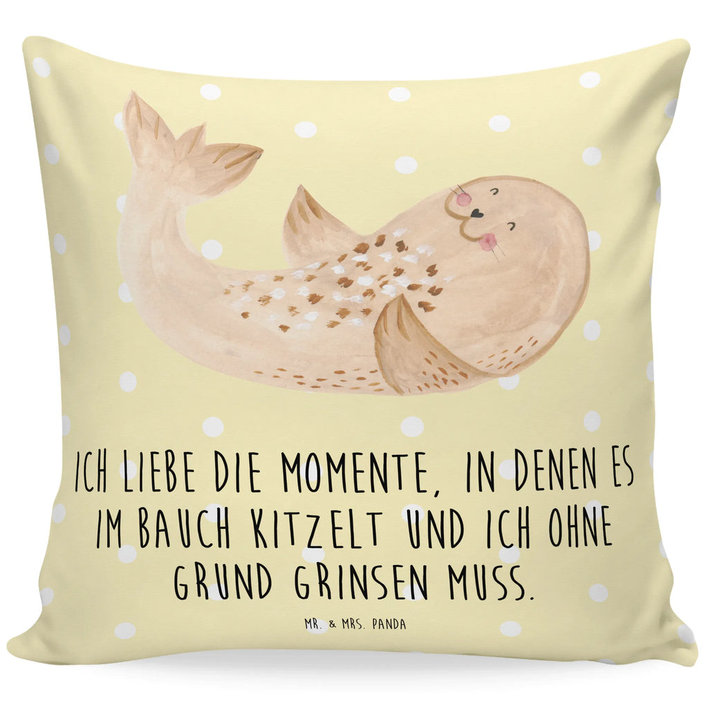 40x40 poduszka foka Leżeć Motywy zwierzęce, dobra energia, zabawne powiedzonka, zwierzęta