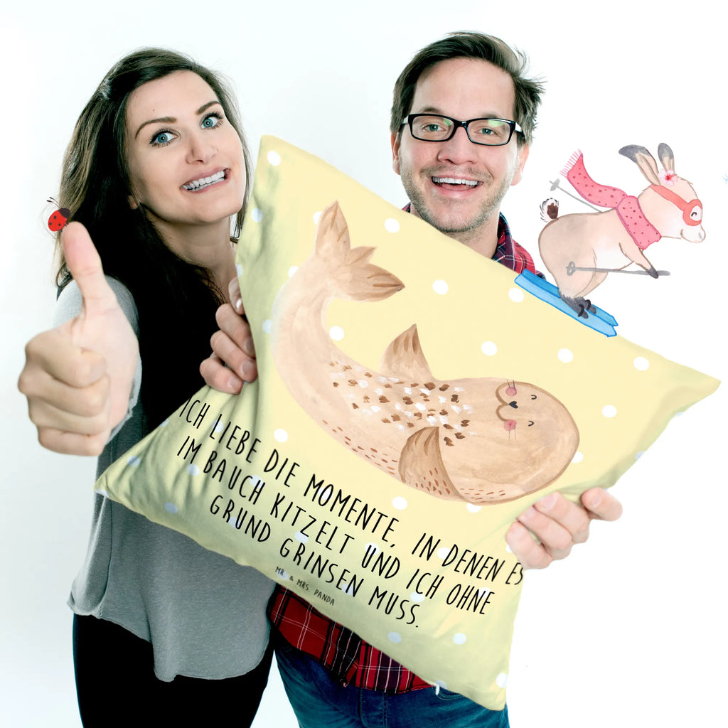 40x40 poduszka foka Leżeć Motywy zwierzęce, dobra energia, zabawne powiedzonka, zwierzęta