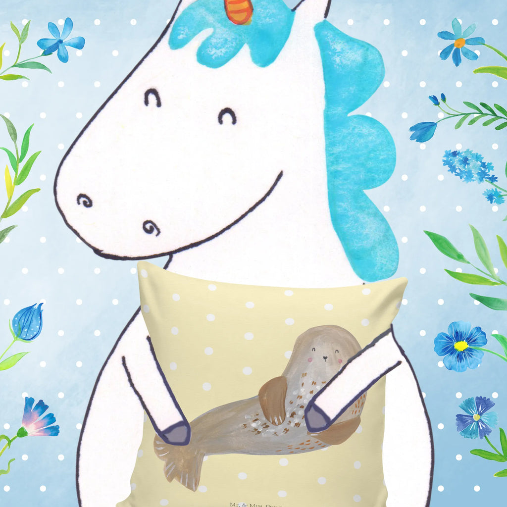 Cushion seal Laugh pad, bedroom, fluffy, 40 x 40, couch, pillows, settee, pillow case, sofa, cushion, Pillow, 40x40, bed, soft, small animals, cute, funny, cute animal motives, hand drawn, small world, funny sayings, good mood, happy, gifts, gift ideas, special gifts, animal lover, card, Beach, North Sea, Baltic Sea, Seal, Sea animal, Seals