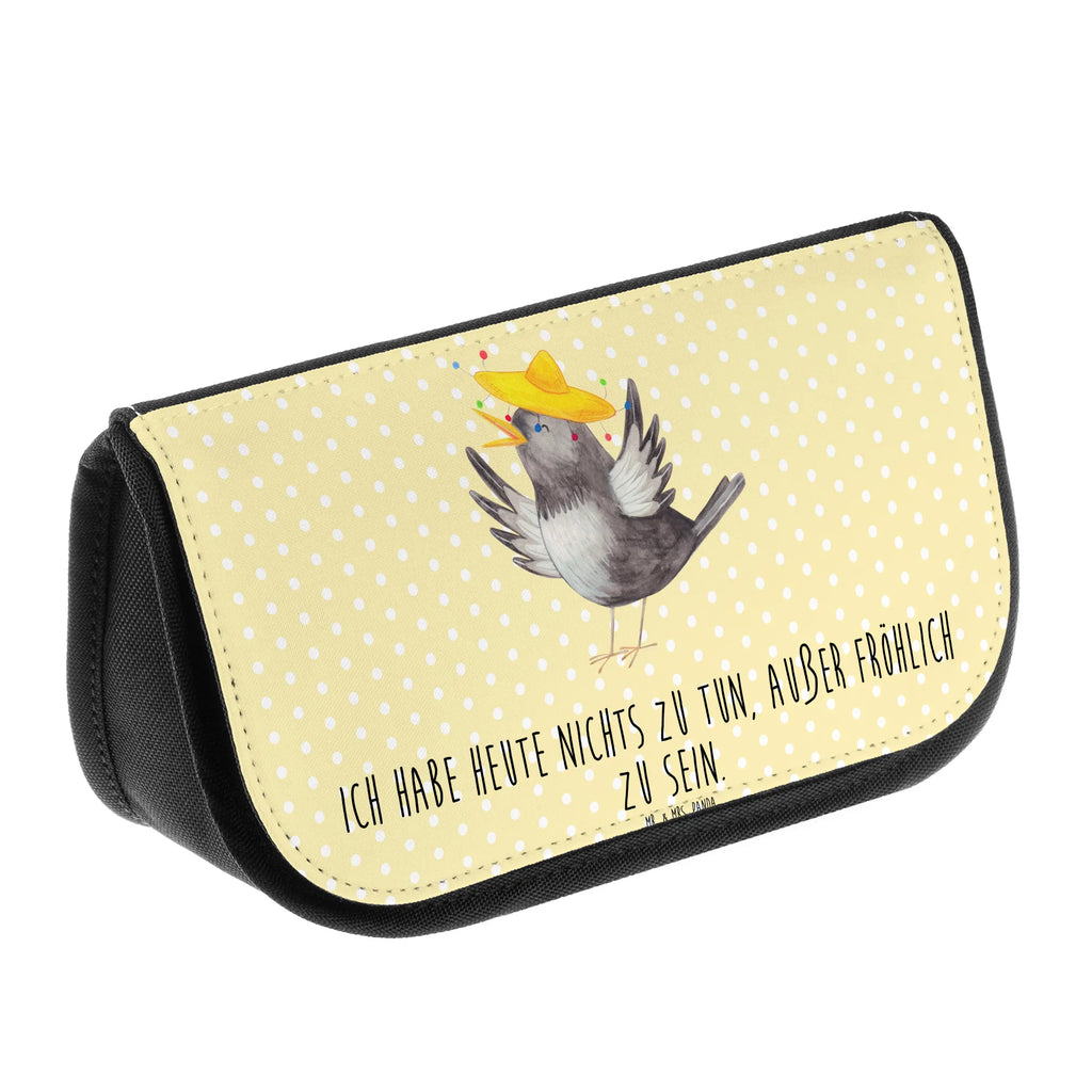 Cosmetics bag Crow sombrero Make-up bag, Mudflap case, Cosmetic bag, Bag, Wallet, Toilet bag, Cosmetics, Sludge bag, small animals, cute, funny, cute animal motives, hand drawn, small world, funny sayings, good mood, happy, gifts, gift ideas, special gifts, animal lover, card, Motivation, Happiness Saying, Bird, Saying positive, Birds, Raven, Magpie, Be happy