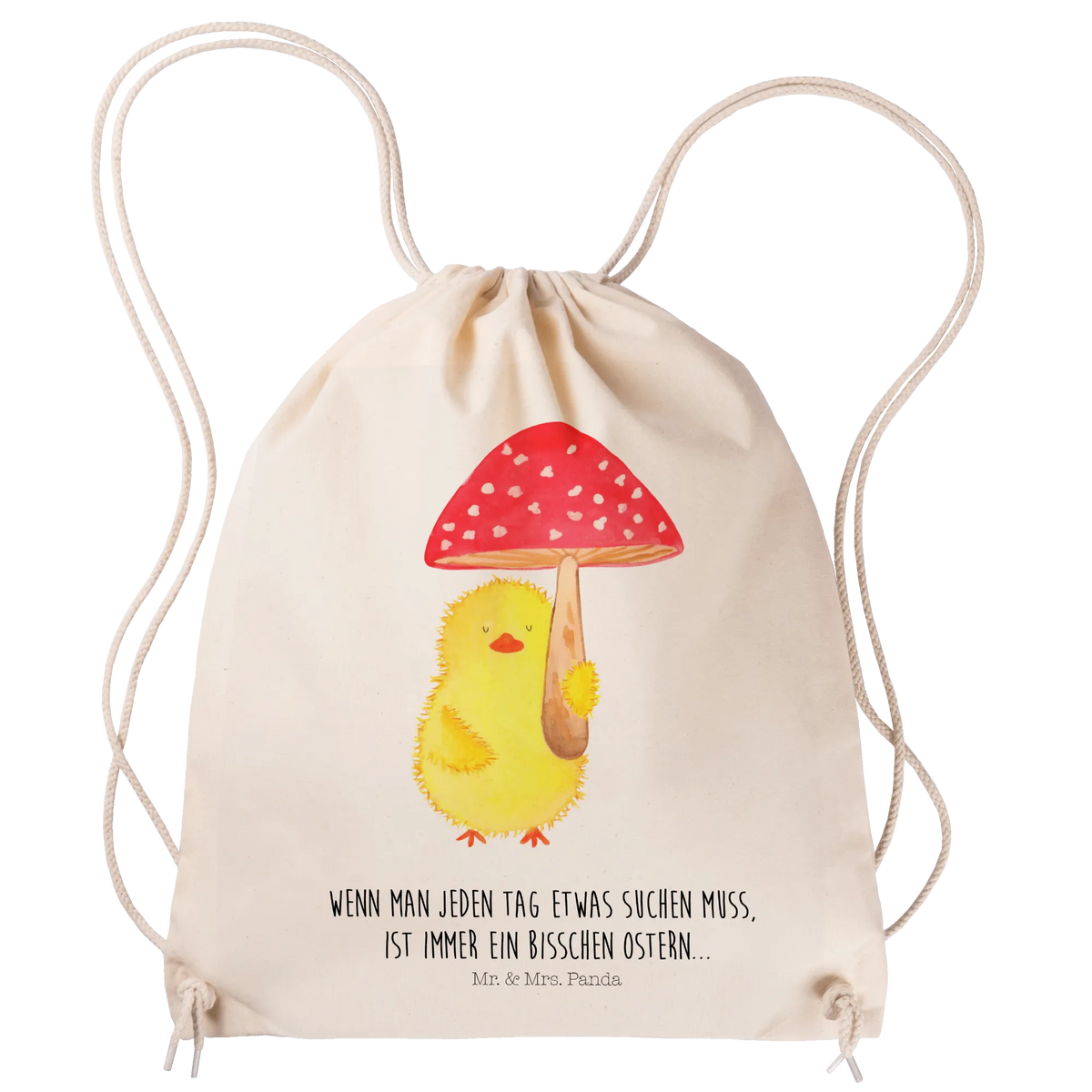 Drawstring bag chick toadstool Easter bunny, Easter greetings, Happy Easter, Lucky, Toadstool, Chicks