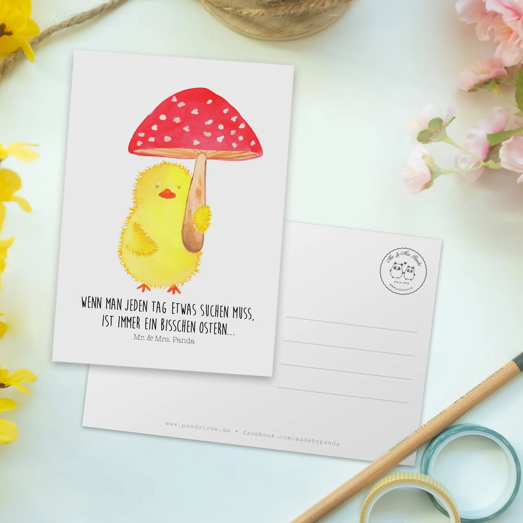 Postcard chick toadstool Geschenkkarte, Einladung, Ansichtskarte, Postkarte, Karte, Einladungskarten Geburtstag, Ansichtskarten, Einladungskarte, Grußkarte, Geburtstagskarte, Dankeskarte, Einladung Geburtstag, Ostern, Osterhase, Ostergeschenke, Osternest, Osterdeko, Geschenke zu Ostern, Ostern Geschenk, Ostergeschenke Kinder, Ostern Kinder, Küken, Fliegenpilz, Glückspilz, Frohe Ostern, Ostergrüße