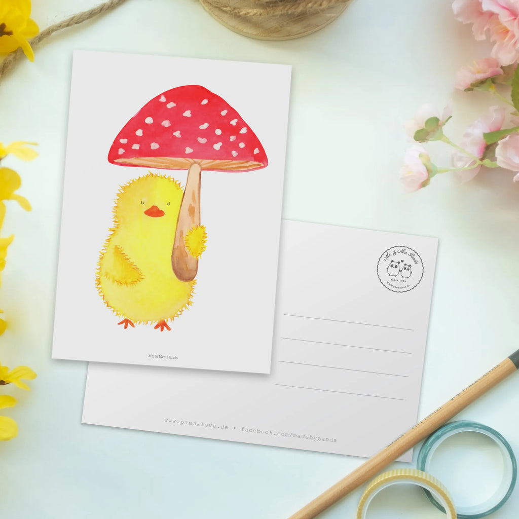 Postcard chick toadstool Geschenkkarte, Einladung, Ansichtskarte, Postkarte, Karte, Einladungskarten Geburtstag, Ansichtskarten, Einladungskarte, Grußkarte, Geburtstagskarte, Dankeskarte, Einladung Geburtstag, Ostern, Osterhase, Ostergeschenke, Osternest, Osterdeko, Geschenke zu Ostern, Ostern Geschenk, Ostergeschenke Kinder, Ostern Kinder, Küken, Fliegenpilz, Glückspilz, Frohe Ostern, Ostergrüße