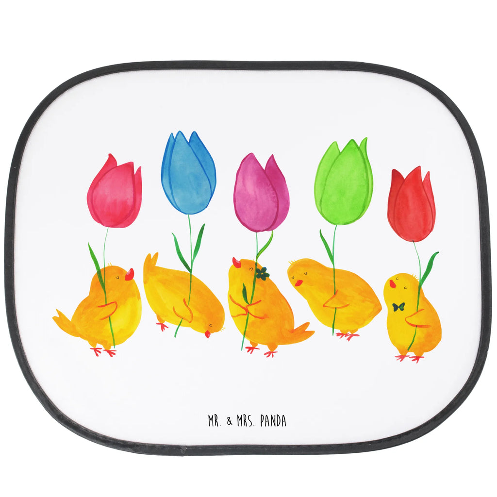 Car sun shade chick parade back seat, gift, sun protection, windows, family, sun visor, children, car, Easter, Easter bunny, Chicks, Parade, Happy Easter, Easter greetings, Flowers, Tulips