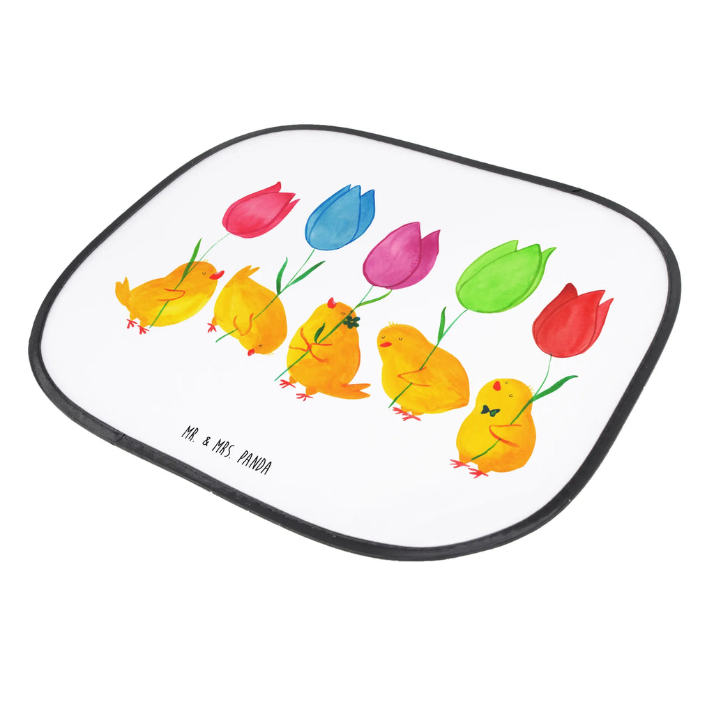 Car sun shade chick parade back seat, gift, sun protection, windows, family, sun visor, children, car, Easter, Easter bunny, Chicks, Parade, Happy Easter, Easter greetings, Flowers, Tulips