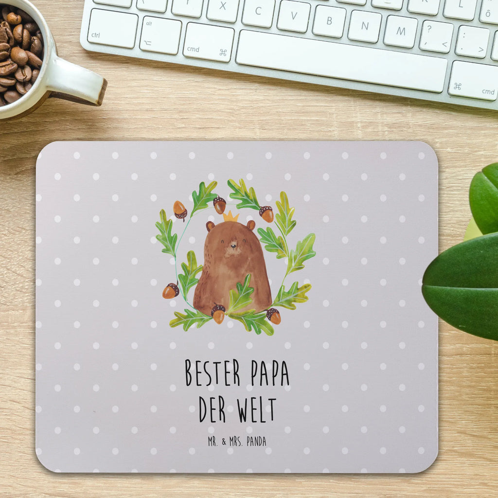 Mouse mat bear king Print, saying, Study, Motif, fun, PC, Work, Mouse Pad, Gift, mousepad, Mouse, Student, Office, Pad, bear, teddy, teddy bear, cuddly toy, best daddy, Daddy Bear, world best daddy, Daddy, Dad, Bear, Father's Day, Father