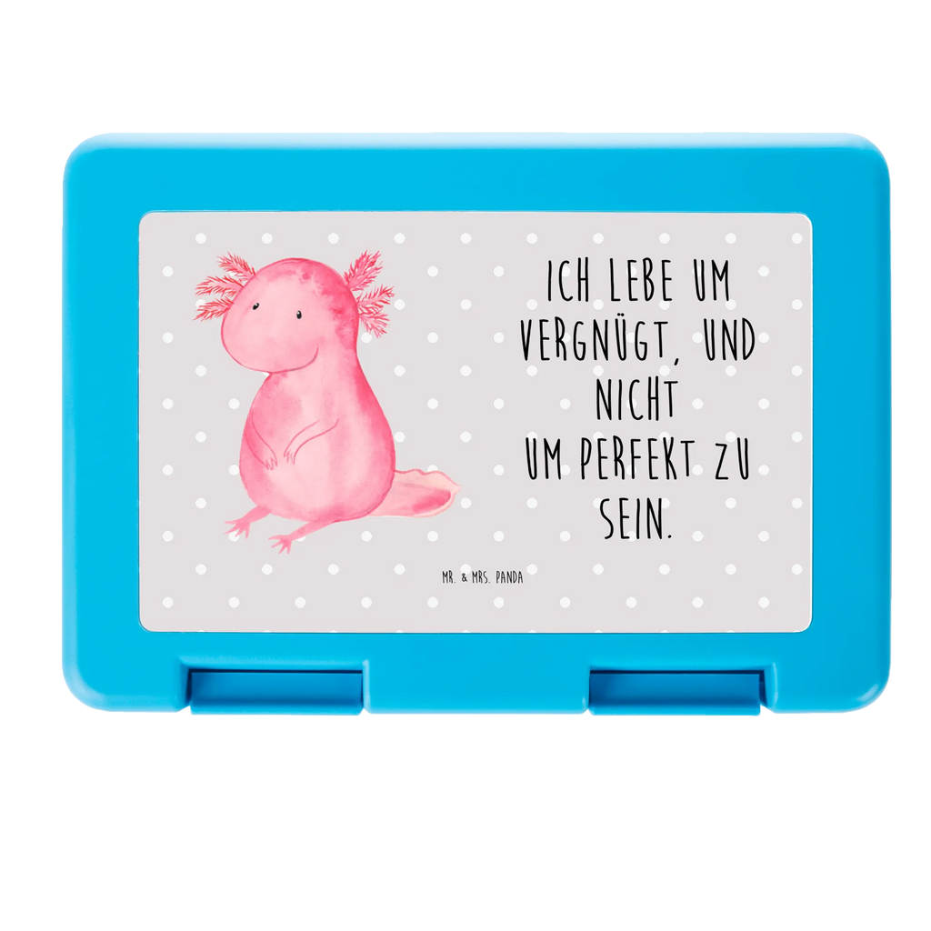 Pudełko na kanapki aksolotl null Brotbox, Snackbox, Lunch box, Butterbrotdose, Brotzeitbox, Axolotl, Molch, Axolot, vergnügt, fröhlich, zufrieden, Lebensstil, Weisheit, Lebensweisheit, Liebe, Freundin