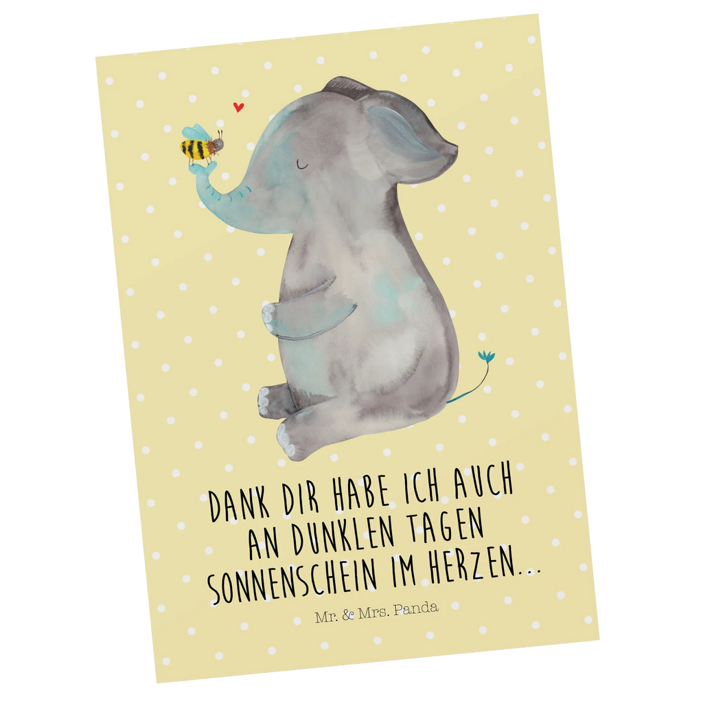 Postkarte Elefant Biene einzelkarte, Motivkarte, kunstkarte, Fotokarte, Ansichtskarten, Ansichtskarte, Designkarte, spruchkarte, Kunstkarten, bildkarte, Grußkarte, Postkarte, Postkarten, Tiere, Tiermotive, Gute Laune, Lustige Sprüche, Liebe, Biene, Liebesbeweis, Liebesgeschenk, Elefant, Liebesspruch, Heiratsantrag, Jahrestag, Hochzeitsgeschenk