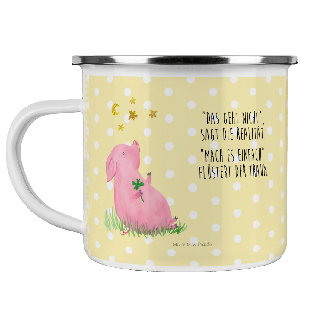 Kempingowy kubek emaliowany świnia Szczęście Kaffeetasse, wanderbecher, Campingtasse, Blechtasse, Teebecher, Emaille Tasse, Emailletasse, becher emaille, blechbecher, Tasse Emaille, Becher, Trinkbecher, Metalltasse, Kaffeebecher, emaillebecher, wandertasse, Tasse, metallbecher, Campingbecher, Teetasse, Pott, reisetasse, Emaille Becher, Reisebecher, Tiere, Tiermotive, Gute Laune, Lustige Sprüche, Motivation, Schwein, Schweinchen, Sernchen, Glücksbringer, Träume, Ziele, Sterne, Glücksschwein. Glück