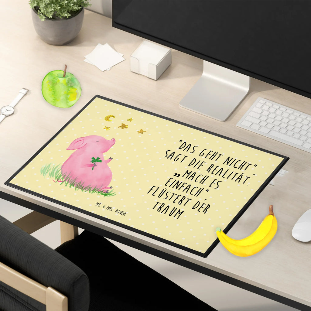 Schreibtischunterlage Schwein Glück Bürobedarf, Schreibwaren, Schreibtisch Unterlagen, Büroartikel, Schreibtischauflage, Schreibtischunterlage Groß, Schreibunterlage, Tiermotive, Gute Laune, lustige Sprüche, Tiere, Motivation, Sterne, Ziele, Träume, Schwein, Sernchen, Schweinchen, Glücksbringer, Glücksschwein. Glück