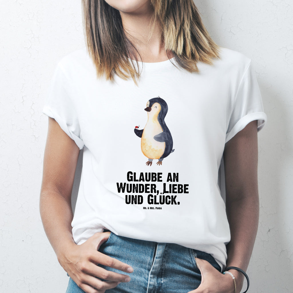 T-Shirt Standard Pinguin Marienkäfer T-Shirt, Shirt, Tshirt, Lustiges T-Shirt, T-Shirt mit Spruch, Party, Junggesellenabschied, Jubiläum, Geburstag, Herrn, Damen, Männer, Frauen, Schlafshirt, Nachthemd, Sprüche, Pinguin, Pinguine, Marienkäfer, Liebe, Wunder, Glück, Freude, Lebensfreude