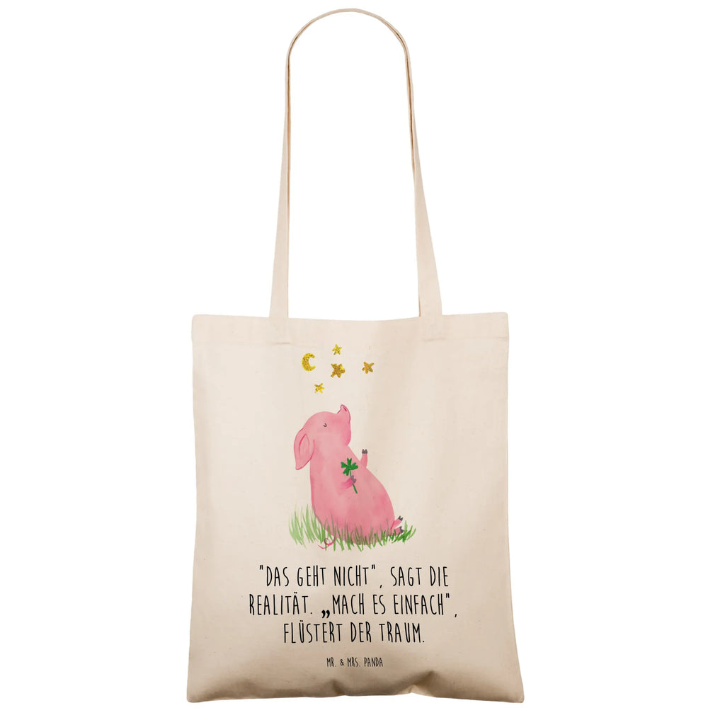 Tote bag Pig Luck cloth bag, bag, shopper, shopping bag, jute bag, pouch, Carrier bag, shoulder bag, cotton bag, small animals, cute, funny, cute animal motives, hand drawn, small world, funny sayings, good mood, happy, gifts, gift ideas, special gifts, animal lover, card, motivation, goals, lucky charm, asterisks, piglet, pig, stars, Lucky bastard. Luck, dreams