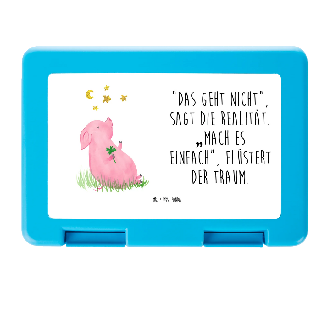 Lunch box Pig Luck lunch box, BPA-free, snack box, bread box, sandwich box, small animals, cute, funny, cute animal motives, hand drawn, small world, funny sayings, good mood, happy, gifts, gift ideas, special gifts, animal lover, card, stars, asterisks, dreams, lucky charm, motivation, pig, Lucky bastard. Luck, piglet, goals