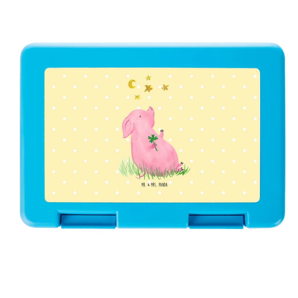 Lunch box Pig Luck lunch box, BPA-free, snack box, bread box, sandwich box, small animals, cute, funny, cute animal motives, hand drawn, small world, funny sayings, good mood, happy, gifts, gift ideas, special gifts, animal lover, card, stars, asterisks, dreams, lucky charm, motivation, pig, Lucky bastard. Luck, piglet, goals