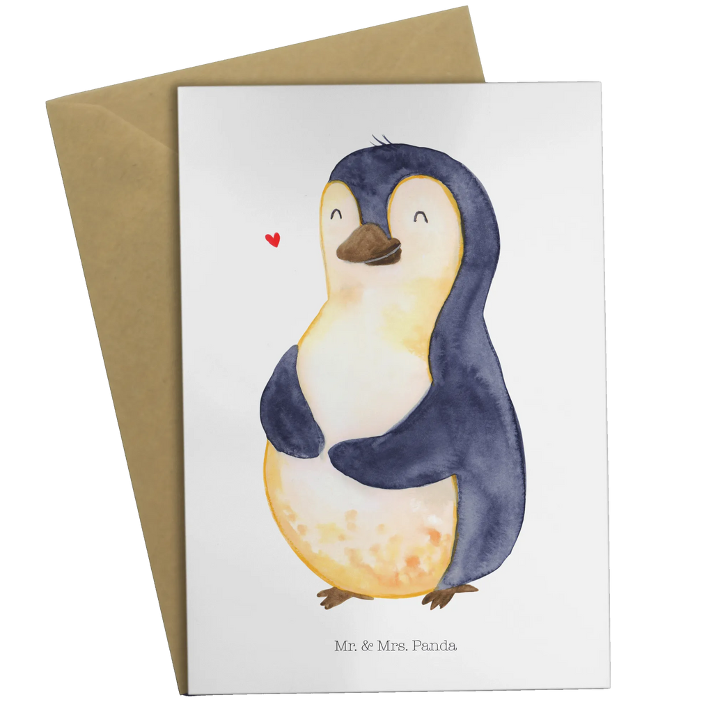 Grußkarte Pinguin Diät Hochzeitskarte, Ansichtskarten, Karte, Grußkarte, Einladungskarte, Glückwunschkarte, Geburtstagskarte, Klappkarte, Pinguin, Pinguine, Abnehmen, Körperliebe, Selbstrespekt, Gewicht, Selbstliebe, Abspecken, Motivation, Diät