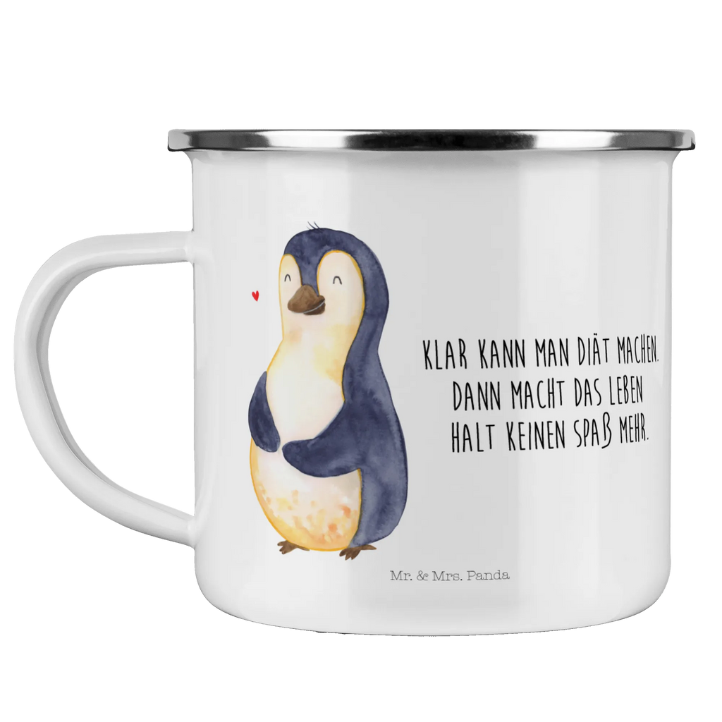 Kempingowy kubek emaliowany Pingwin dieta becher emaille, Kaffeetasse, Kaffeebecher, Blechtasse, Emaille Becher, emaillebecher, Emaille Tasse, Tasse Emaille, blechbecher, wandertasse, Teetasse, Metalltasse, Pott, metallbecher, Becher, wanderbecher, Teebecher, Trinkbecher, Campingbecher, Reisebecher, Emailletasse, Campingtasse, reisetasse, Tasse, Pinguin, Motivation, Abnehmen, Abspecken, Gewicht, Selbstrespekt, Selbstliebe, Diät, Körperliebe, Pinguine