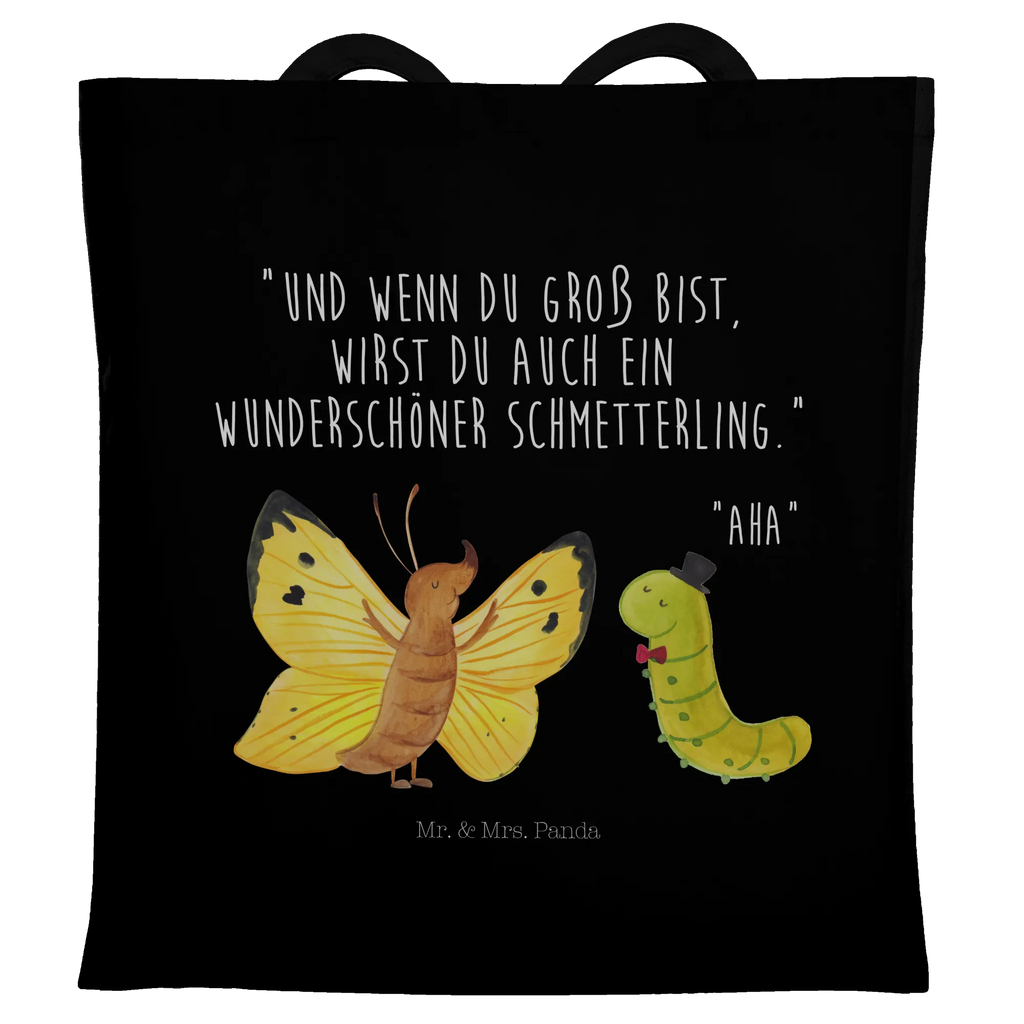 Tote bag Caterpillar butterfly jute bag, cotton bag, shopping bag, bag, shoulder bag, pouch, Carrier bag, cloth bag, shopper, small animals, cute, funny, cute animal motives, hand drawn, small world, funny sayings, good mood, happy, gifts, gift ideas, special gifts, animal lover, card, butterfly, growing up, cocoon, hat, lemon butterfly, beauty, development, Caterpillar