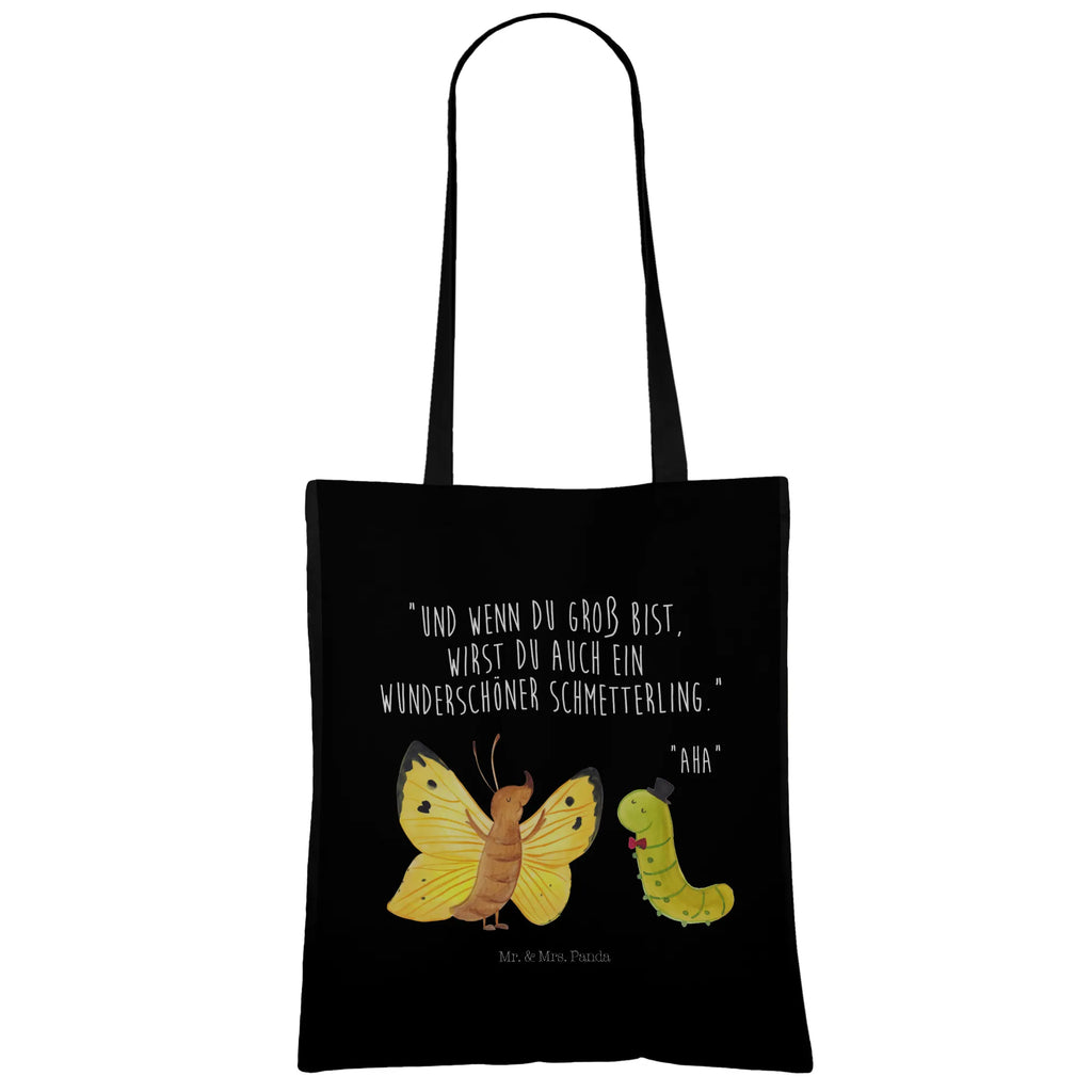 Tote bag Caterpillar butterfly jute bag, cotton bag, shopping bag, bag, shoulder bag, pouch, Carrier bag, cloth bag, shopper, small animals, cute, funny, cute animal motives, hand drawn, small world, funny sayings, good mood, happy, gifts, gift ideas, special gifts, animal lover, card, butterfly, growing up, cocoon, hat, lemon butterfly, beauty, development, Caterpillar