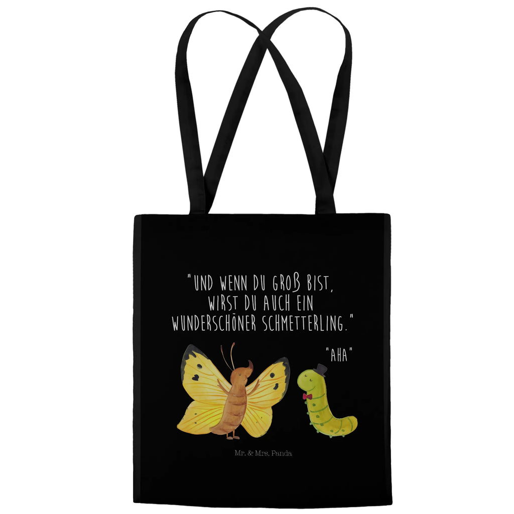 Tote bag Caterpillar butterfly jute bag, cotton bag, shopping bag, bag, shoulder bag, pouch, Carrier bag, cloth bag, shopper, small animals, cute, funny, cute animal motives, hand drawn, small world, funny sayings, good mood, happy, gifts, gift ideas, special gifts, animal lover, card, butterfly, growing up, cocoon, hat, lemon butterfly, beauty, development, Caterpillar