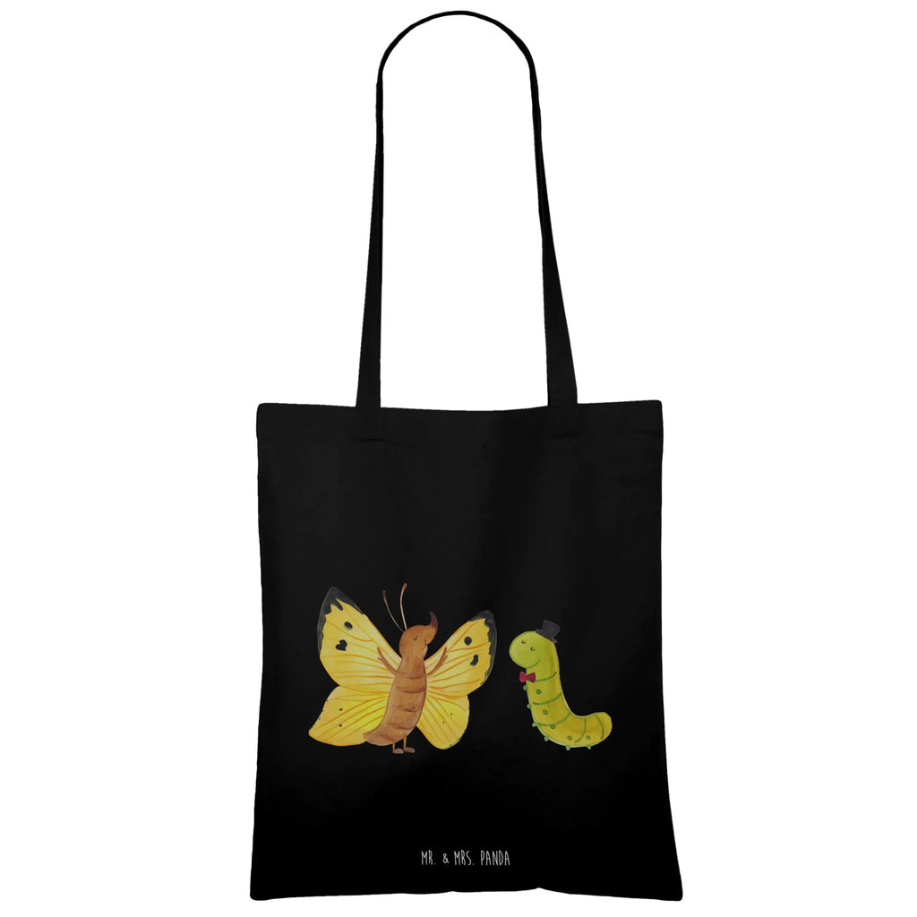 Tote bag Caterpillar butterfly jute bag, cotton bag, shopping bag, bag, shoulder bag, pouch, Carrier bag, cloth bag, shopper, small animals, cute, funny, cute animal motives, hand drawn, small world, funny sayings, good mood, happy, gifts, gift ideas, special gifts, animal lover, card, butterfly, growing up, cocoon, hat, lemon butterfly, beauty, development, Caterpillar