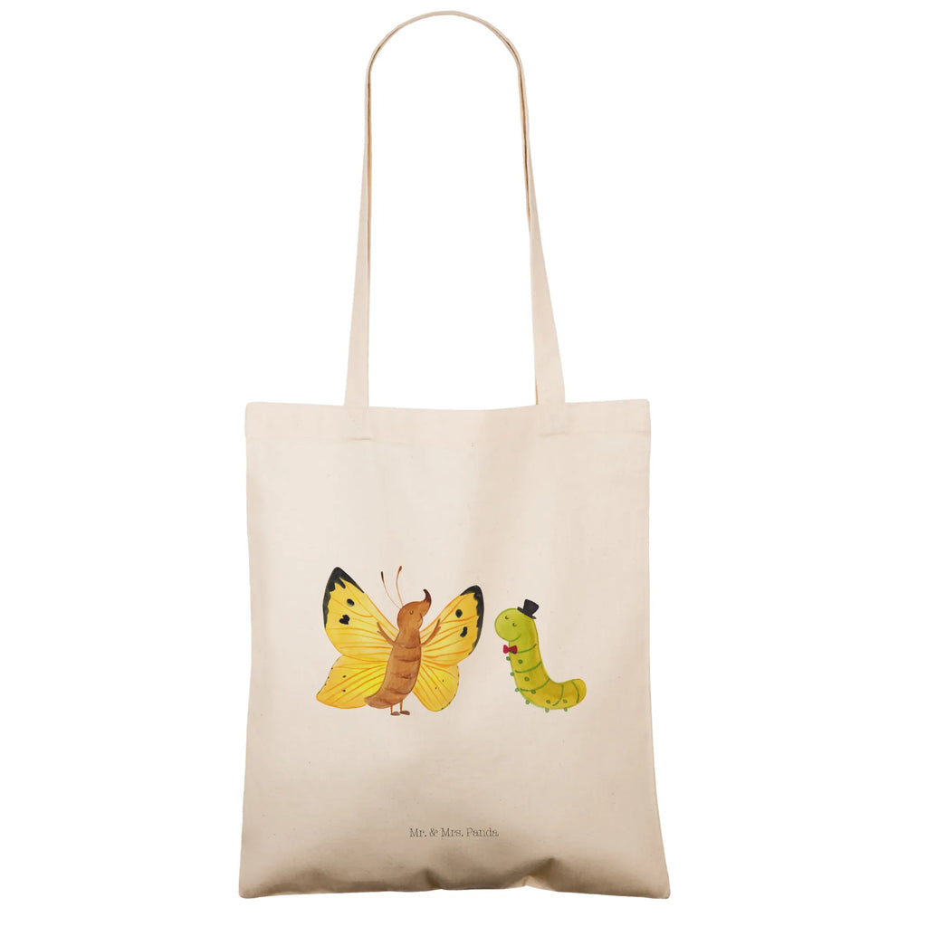 Tote bag Caterpillar butterfly jute bag, cotton bag, shopping bag, bag, shoulder bag, pouch, Carrier bag, cloth bag, shopper, small animals, cute, funny, cute animal motives, hand drawn, small world, funny sayings, good mood, happy, gifts, gift ideas, special gifts, animal lover, card, butterfly, growing up, cocoon, hat, lemon butterfly, beauty, development, Caterpillar