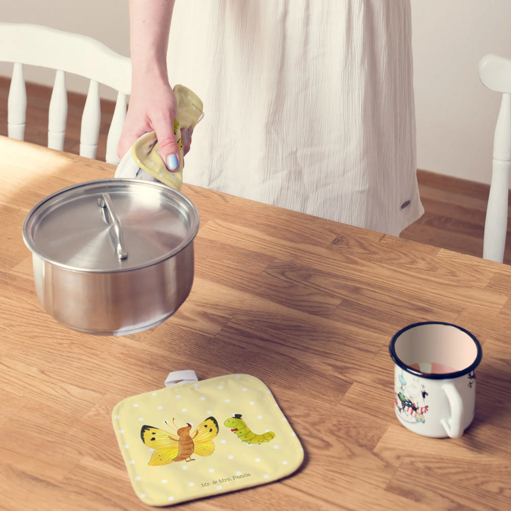 2er Set Topflappen  Raupe & Schmetterling Ofenhandschuhe, Topflappenset, Topflappen lustig, Topfuntersetzer, Topflappen, Topflappen Set, Schöne Topflappen, Topflappen 2er Set, Topfhandschuhe, Topfhandschuh, Topflappen mit Spruch, Ofenhandschuh, Tiermotive, Gute Laune, lustige Sprüche, Tiere, Schönheit, Entwicklung, Raupe, Schmetterling, Kokon, Aufwachsen, Hütchen, Erwachsen werden, Hut, Zitronenfalter