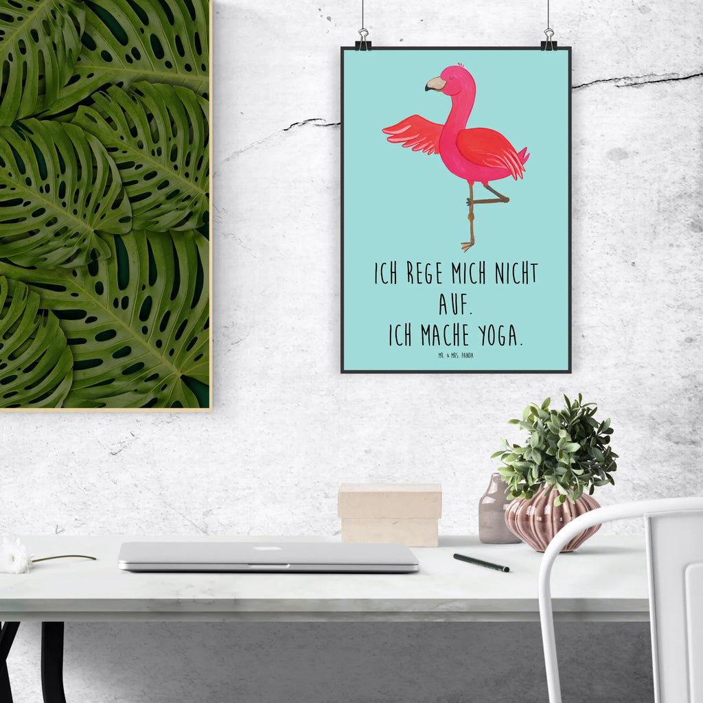Plakat Flamingo joga wanddeko, Bild für Wand, drucke, grafikposter, Wanddekoration, Wandposter, Designposter, Wandschmuck, Mr. & Mrs. Panda Poster, Posterdruck, kunstposter, Wanddeko Bild, kunst für die wand, Deko Bild, Wandbild, wandkunst, wanddruck, Bild, kunstdruck poster, Plakat, Poster, Kunstdruck, Flamingo, Yoga, Ärger, Namaste, Achtsamkeit, Tiefenentspannung, Aufregen, Entspannung, Yoga-Übung, Vogel